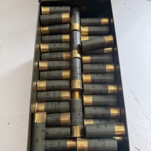 FIOCCHI 12 GAUGE, LOOSE IN 50 CALIBER CAN. BLEMS. 250 ROUNDS