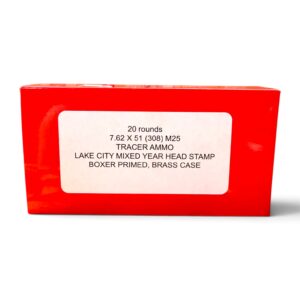 .308 Winchester (7.62x51mm) M25 Tracer Ammunition – 20 Rounds