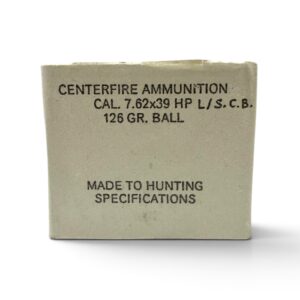 7.62x39 126 Grain Ball HP Hunting Ammunition – Russian Made – 20 Round Box